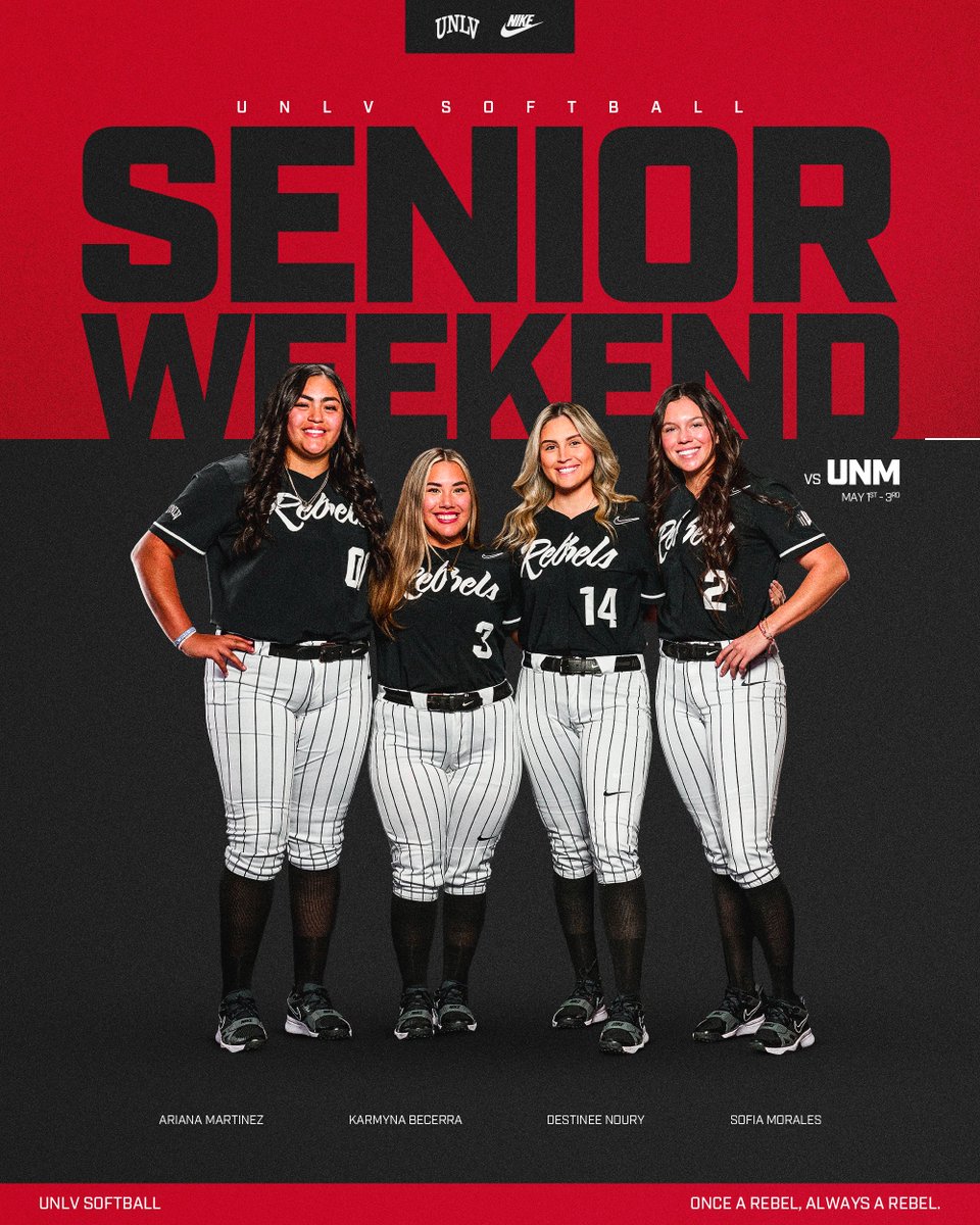 SENIOR WEEKEND STARTS THURSDAY ‼️

Join us on this weekend as we celebrate our four Rebel seniors: Ariana Martinez, Sofia Morales, Karmyna Becerra and Destinee Noury🎓🥎

GIVEAWAY THIS WEEKEND IS: 𝙍𝙀𝘿 𝙍𝙀𝘽𝙀𝙇𝙎 𝘽𝙐𝘾𝙆𝙀𝙏 𝙃𝘼𝙏