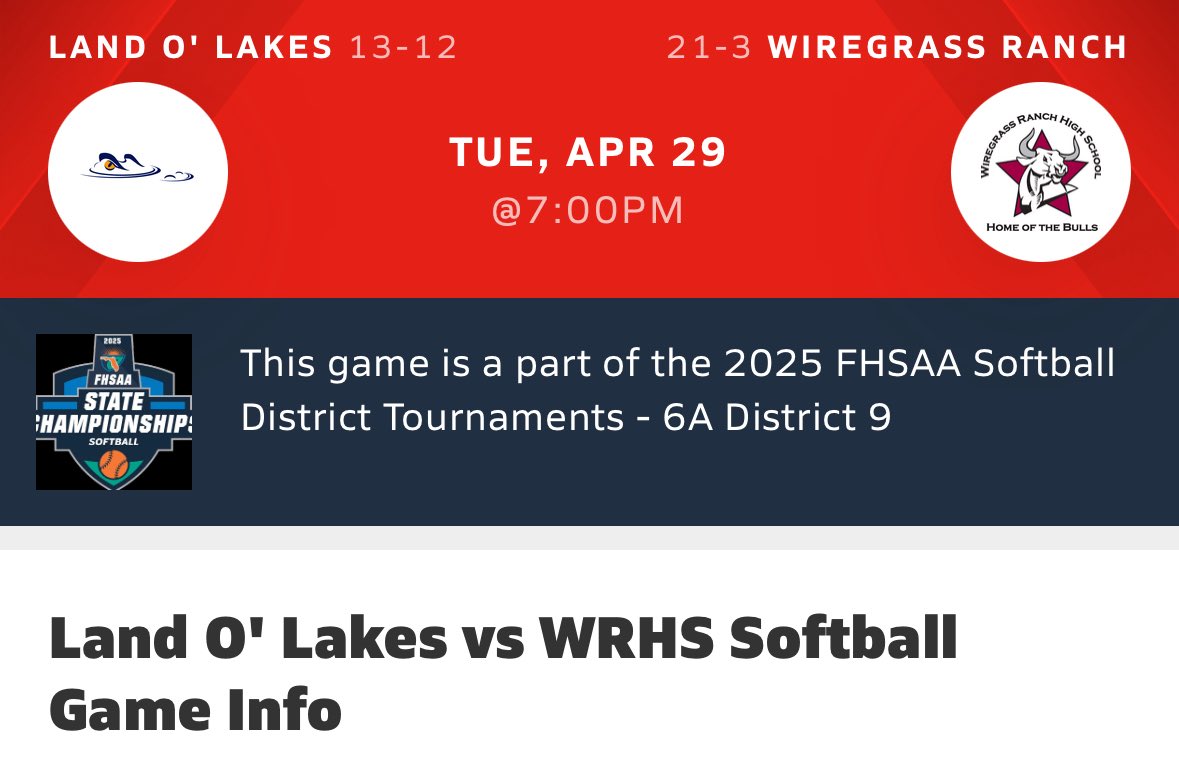 Kayla_Val09's tweet image. Here we go!!! The 2025 FHSAA #FastPitchSoftball District Semi Finals Game Tomorrow Night!!! Let’s Go Bulls!! 🤘🏼🐂 
#MaxPreps #FHSSA #WiregrassRanchHS