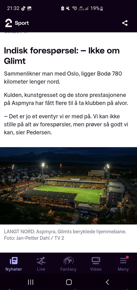 johnketil's tweet photo. Bommet litt på avstand Oslo- Bodø her  @tv2sport ? https://t.co/zyImgR9LK3