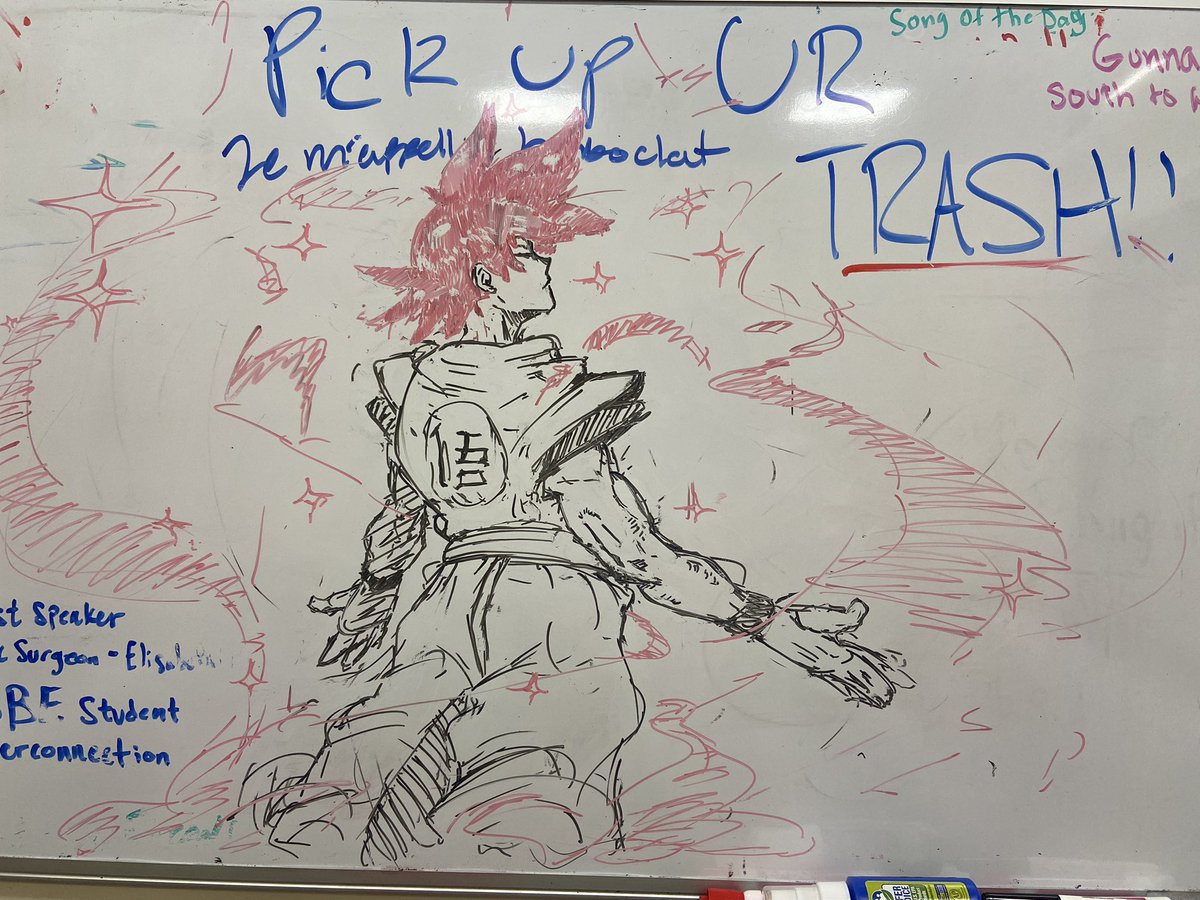 KiddanteArt's tweet photo. Whiteboard god goku https://t.co/Q0WYmsDM6D