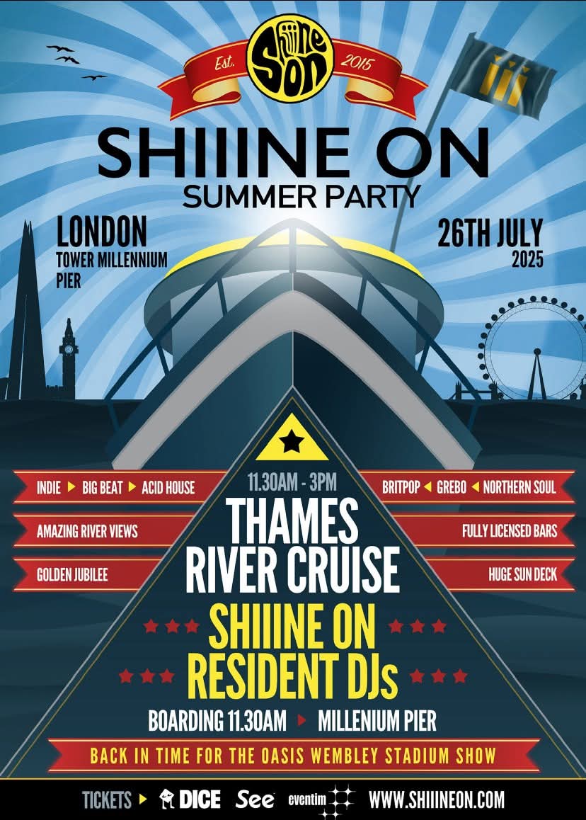 🛳 We are sailing ⚓️

Tickets for our Summer Boat Party are NOW onsale.

These are always a cracking day out.

And don't forget <a href="/castofficial/">Cast</a> supporting Oasis later that night.

Link : dice.fm/event/bb69wo-s…
