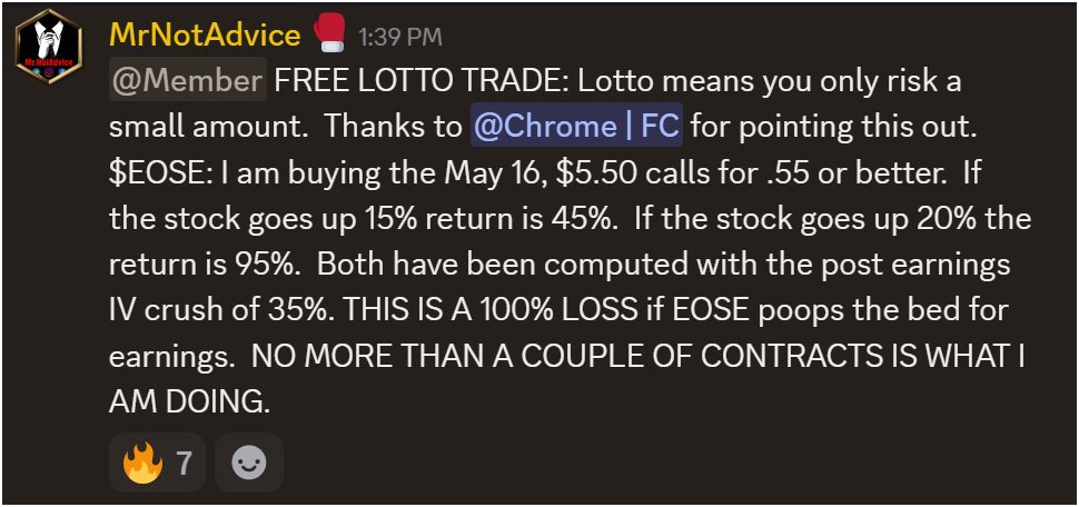 MrNotAdvice's tweet photo. $EOSE https://t.co/ibFMJ7bkW3