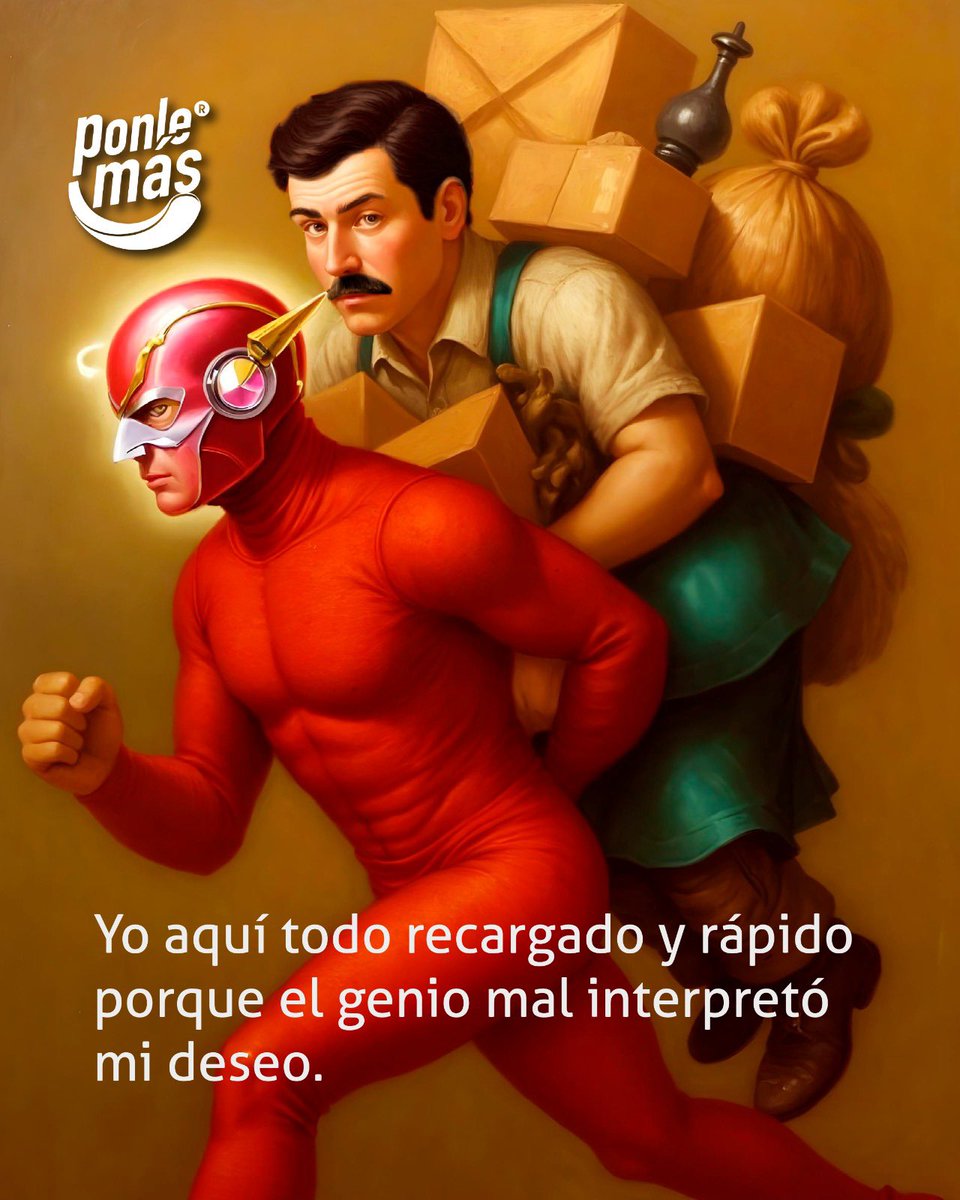 PonleMas's tweet image. Yo aquí, todo recargado y en modo turbo... porque el genio malinterpretó mi deseo. 🧞‍♂️⚡️
#ElGenioMalinterpretóMiDeseo #ModoTurbo #WishesGoneWrong #FYP