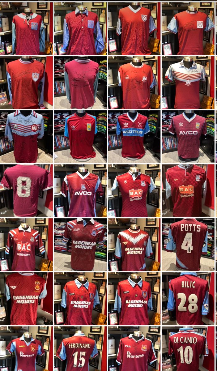 West Ham Shirts (@whusigned) on Twitter photo Based on a conversation with someone recently whoād lost track of the order of our different shirts, I hear-by present:
The Chronological History of <a href="/WestHam/">West Ham United</a> Kits
Homes, aways and 3rds with the odd gk short thrown in too! (Plus specials!)
Part One - 1900 to 1987.
A thread š§µāļø Based on a conversation with someone recently whoād lost track of the order of our different shirts, I hear-by present:
The Chronological History of <a href="/WestHam/">West Ham United</a> Kits
Homes, aways and 3rds with the odd gk short thrown in too! (Plus specials!)
Part One - 1900 to 1987.
A thread š§µāļø