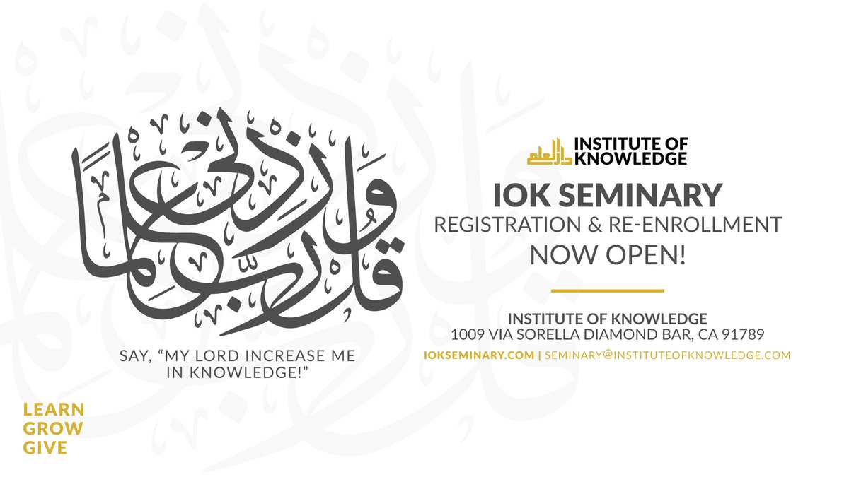 📚 Serious About Seeking Knowledge? 🌿

Are you ready to deepen your understanding of Islam and commit to a life of study and service? The IOK Seminary provides rigorous Islamic Studies programs, blending traditional learning with modern application.

🔹 One Year Diploma in