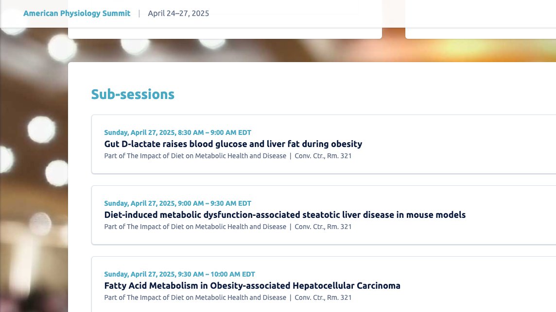 UIC Diabetes Center (@diabetes_uic) on Twitter photo <a href="/APSPhysiology/">American Physiological Society</a> hosted the symposium "The impact of diet on metabolic health and disease" on April 27th in the American Physiology Summit #APS2025 in #Baltimore.
This session was co-chaired by Dr. Weiqin Chen (<a href="/AUG_University/">Augusta University</a>) and Dr. Sridhar Radhakrishnan (<a href="/ResearchDiets/">Research Diets Inc.</a>), and <a href="/APSPhysiology/">American Physiological Society</a> hosted the symposium "The impact of diet on metabolic health and disease" on April 27th in the American Physiology Summit #APS2025 in #Baltimore.
This session was co-chaired by Dr. Weiqin Chen (<a href="/AUG_University/">Augusta University</a>) and Dr. Sridhar Radhakrishnan (<a href="/ResearchDiets/">Research Diets Inc.</a>), and