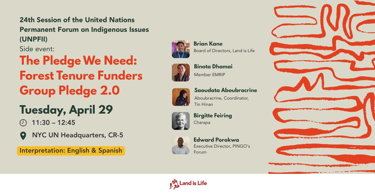 Let’s  talk about the Pledge we Need on this side event at the #UNPFII second week. 
🗓️ Tomorrow, April 29
🕦 11:30 - 12:45
📍CR 5