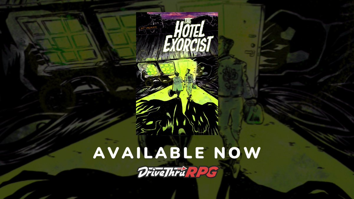 The Hotel Exorcist is a paranormal horror #TTRPGs inspired by classic supernatural fiction, real-world hauntings, and high-stakes occult thrillers.

Get it here: tinyurl.com/4jm2n54u

The dead won't check out without a fight. Will you survive your stay at The Hotel Exorcist?