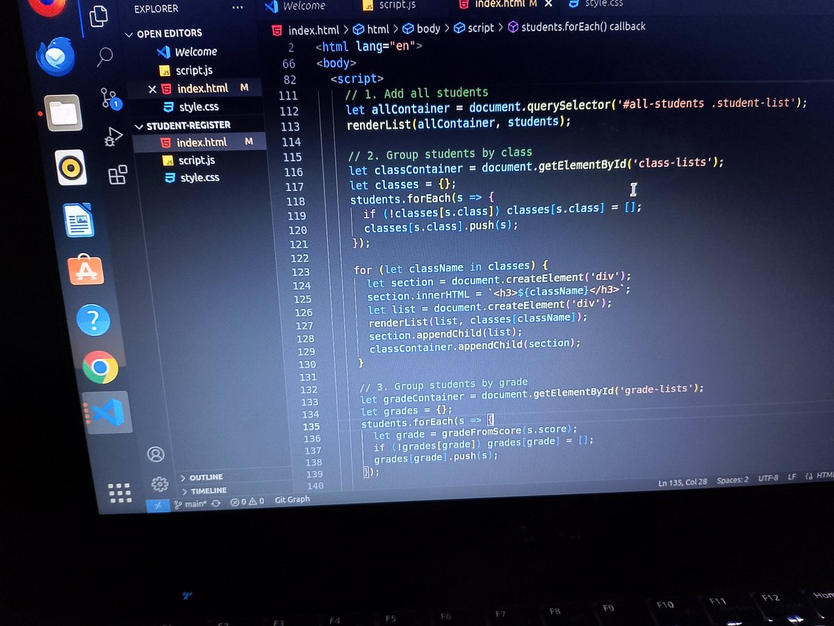 LoisSamuel33955's tweet image. #100dayscodechallenge @blockfuselabs  creating a student register with JavaScript 

Day30