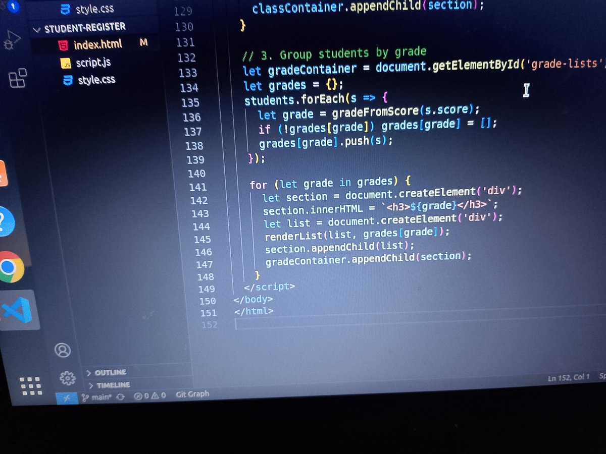 LoisSamuel33955's tweet image. #100dayscodechallenge @blockfuselabs  creating a student register with JavaScript 

Day30