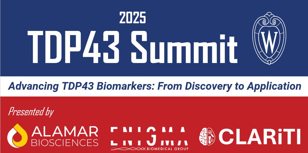 Wisconsin ADRC (@wisconsinadrc) on Twitter photo 🔬 Join us for the TDP-43 Biomarker Summit!
<a href="/UWMadison/">UW–Madison</a> and #CLARiTI invite you to "Advancing TDP-43 Biomarkers: From Discovery to Application," a virtual summit exploring cutting-edge biomarker research.
📅 June 12, 2025 | 📍Virtual – RSVP Required
✅ RSVP by June 10 to gain 🔬 Join us for the TDP-43 Biomarker Summit!
<a href="/UWMadison/">UW–Madison</a> and #CLARiTI invite you to "Advancing TDP-43 Biomarkers: From Discovery to Application," a virtual summit exploring cutting-edge biomarker research.
📅 June 12, 2025 | 📍Virtual – RSVP Required
✅ RSVP by June 10 to gain