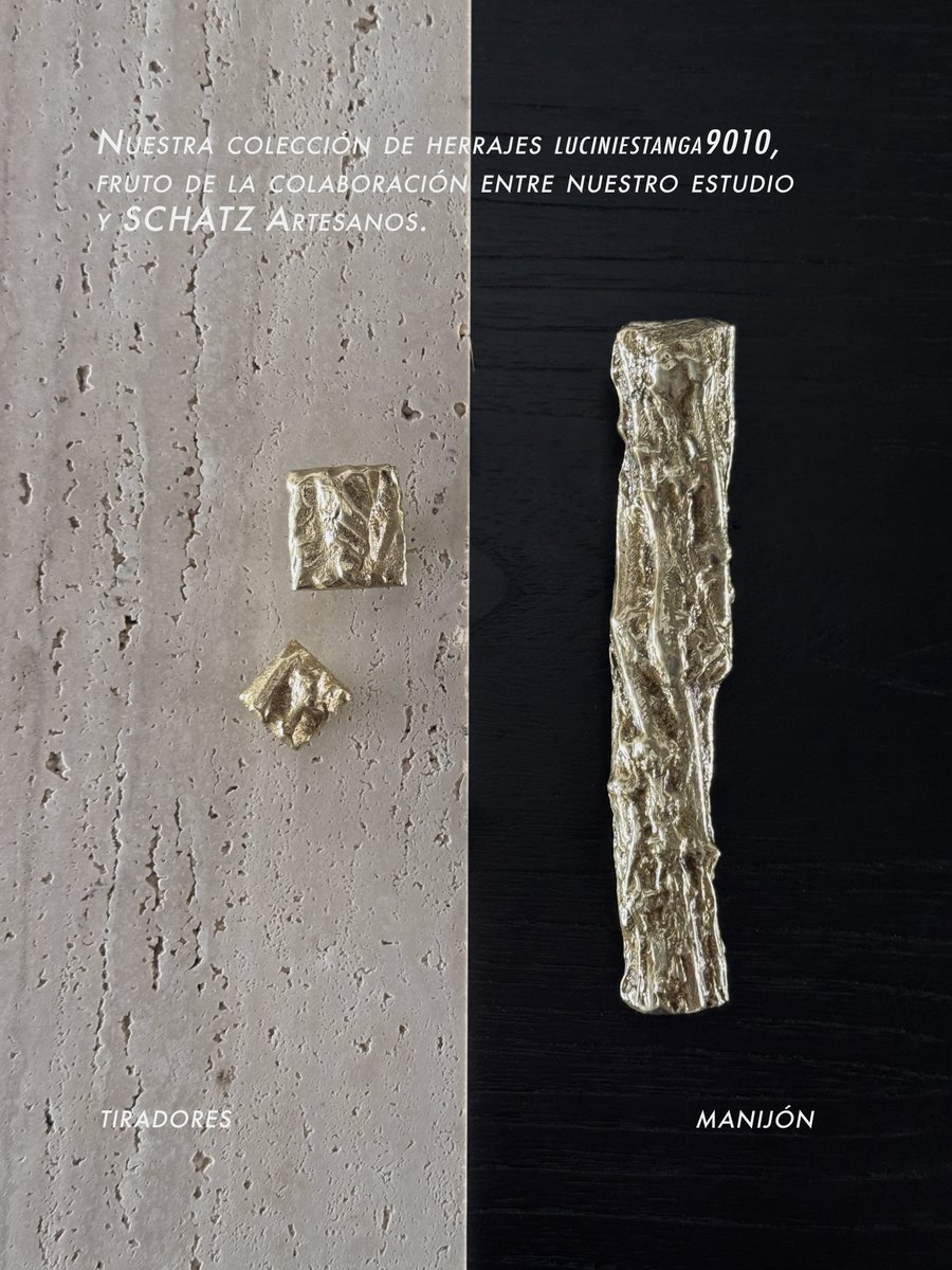 LuciniEstanga's tweet image. Te presentamos nuestra Colección de herrajes luciniestanga9010, captura la esencia salvaje de la naturaleza en sus tiradores y manijones, elaborados artesanalmente.
luciniestangastudio.com/en/23

#airedelsur #airedelsurstore #schatzartesanos #DiseñoDeHerrajes #FurnitureHardware