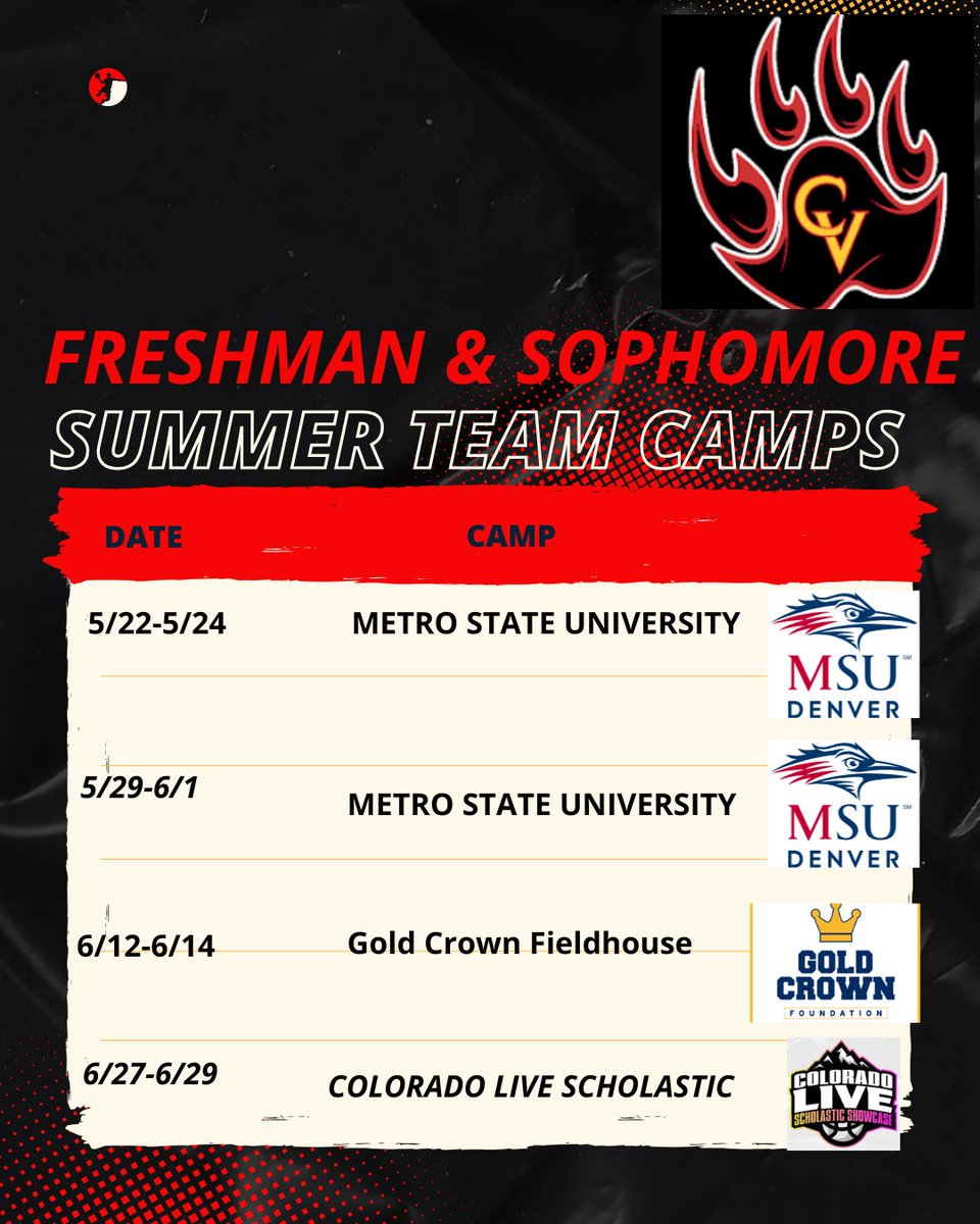 CVSabercathoops (@cvsabercathoops) on Twitter photo Summer team camp schedules for each level . Excited to compete and grow as a program.
<a href="/ColoradoLive_SS/">COLORADO LIVE Scholastic Showcase</a> <a href="/Bball_CO/">BasketballColorado</a> <a href="/PrepHoopsCO/">Prep Hoops Colorado</a> 
#ATD #Skocats Summer team camp schedules for each level . Excited to compete and grow as a program.
<a href="/ColoradoLive_SS/">COLORADO LIVE Scholastic Showcase</a> <a href="/Bball_CO/">BasketballColorado</a> <a href="/PrepHoopsCO/">Prep Hoops Colorado</a> 
#ATD #Skocats