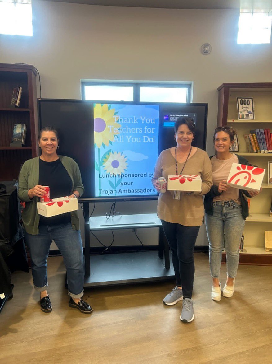 Erica Mohler (@emohler3108) on Twitter photo Our <a href="/HazelGreenHigh/">Hazel Green High School</a> Trojan Ambassadors treated all of our teachers & staff to Chick-fil-a to show their appreciation! Such a happy surprise for all!! ππ€β€οΈ <a href="/QuinnHeaden/">Dr. E. Quinn Headen</a> <a href="/djacktha1st/">Derrick Jackson sr.</a> <a href="/AndreaMariDavis/">Andrea Davis</a> Our <a href="/HazelGreenHigh/">Hazel Green High School</a> Trojan Ambassadors treated all of our teachers & staff to Chick-fil-a to show their appreciation! Such a happy surprise for all!! ππ€β€οΈ <a href="/QuinnHeaden/">Dr. E. Quinn Headen</a> <a href="/djacktha1st/">Derrick Jackson sr.</a> <a href="/AndreaMariDavis/">Andrea Davis</a>