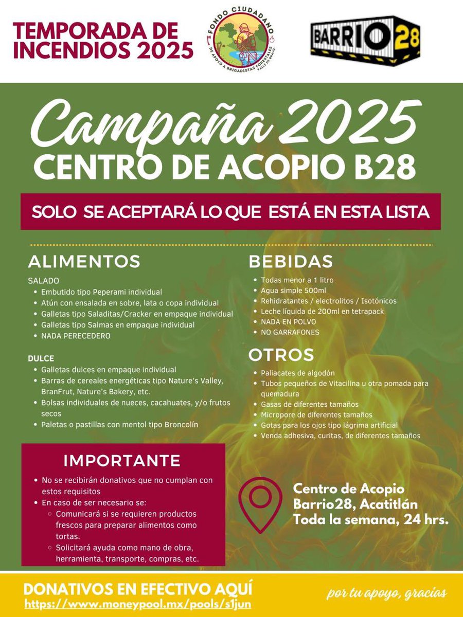 Aldumito's tweet photo. @fsimilares nos podrían apoyar con gotas para los ojos de brigadistas, bomberos y voluntarios que apagan incendios en Valle de Bravo y alrededores? un grupo de particulares coordina la labor. Centro de acopio en Barrio 28 @Barrio281 https://t.co/SoE69ut1Dg