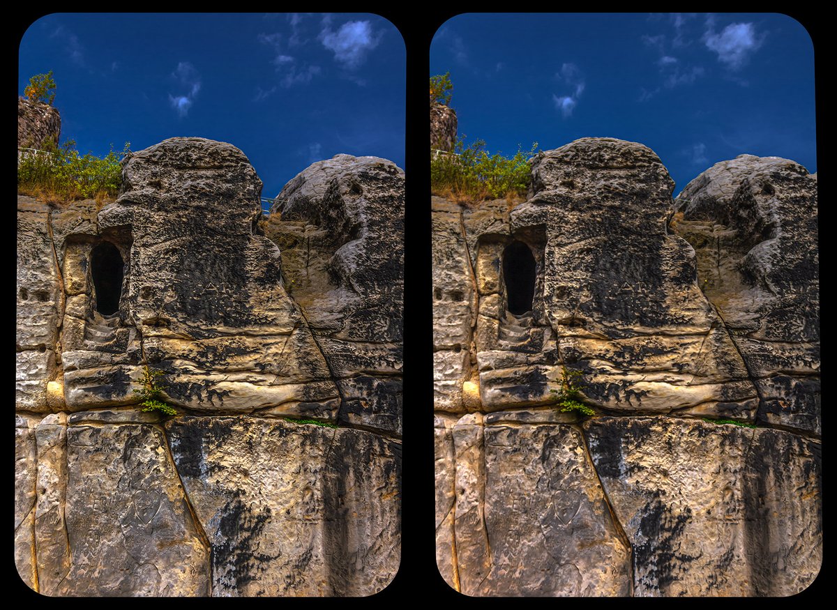 Stereo_tron's tweet photo. #3D #Harz #Stereoscopy #Kreuzblick #Crossview #Stereo3D #Regenstein #megalithic #outdoorphotography #rockcastle https://t.co/sym4gvqh4y