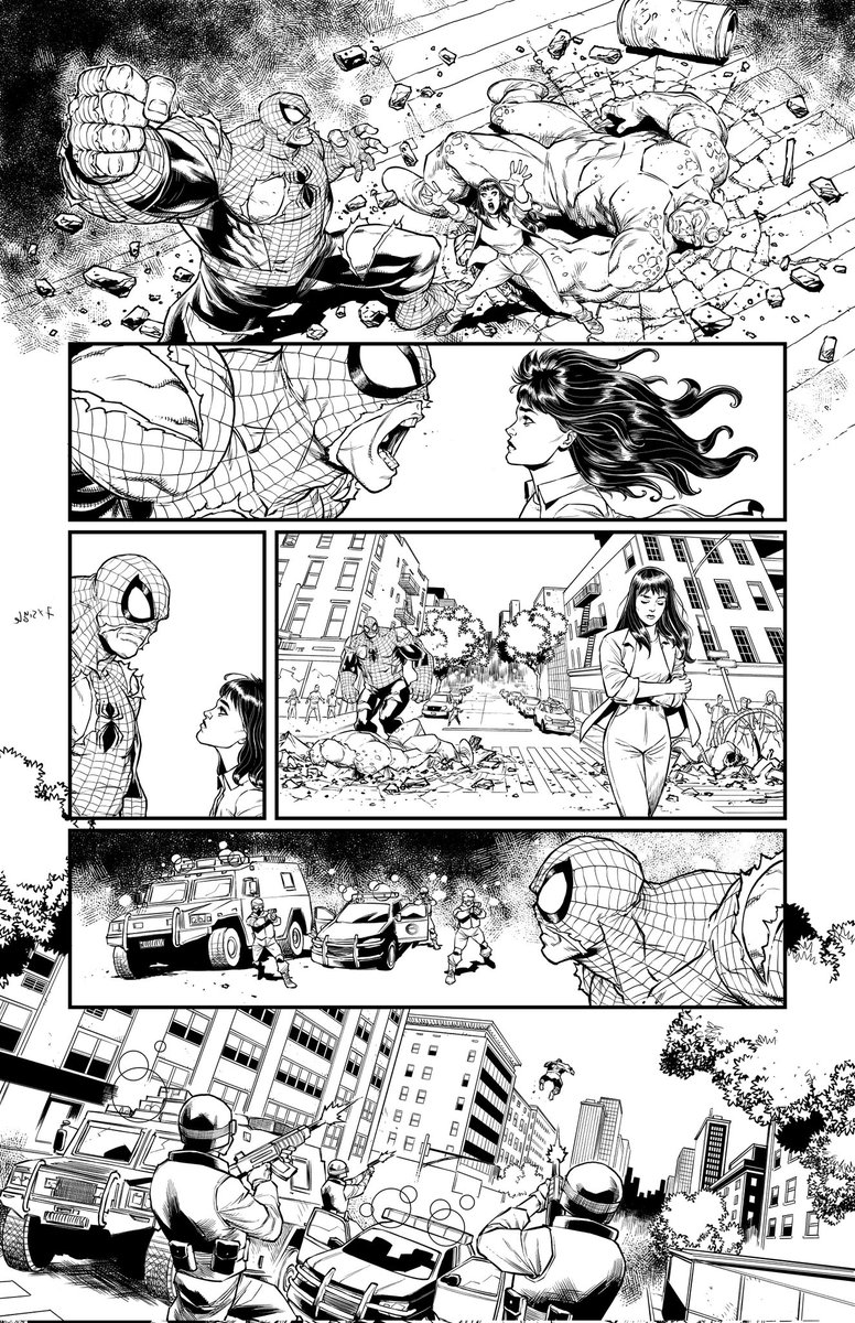 Pages from Web of  Spider-verse: New Blood. Story written by <a href="/GregPakCOMICS/">Greg Pak</a> and colors by <a href="/nitro_yen/">Yen Nitro</a>.

You can see this pages and more of my work in my online portfolio at alanrobinson.art