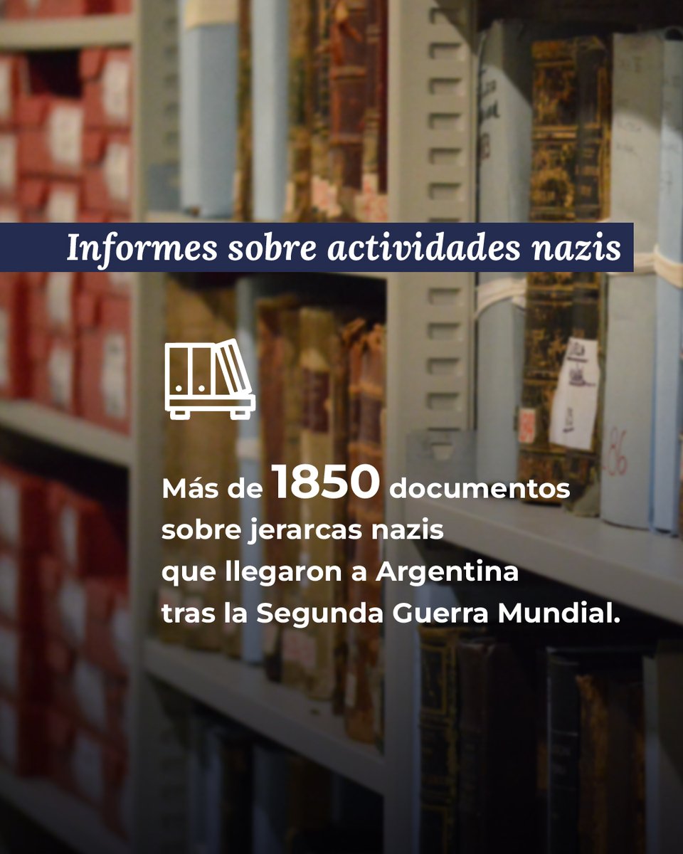 MInterior_AR's tweet photo. El Archivo General de la Nación hizo públicos documentos desclasificados sobre actividades nazis en Argentina y decretos presidenciales secretos.

Gracias a un extenso trabajo de restauración y digitalización, ahora podés acceder a más de 1850 informes y casi 1300 decretos clasificados.

Desde hoy, cualquier persona puede acceder y descargar estos documentos.

Conocé más ingresando en https://t.co/WK51GahRSz
