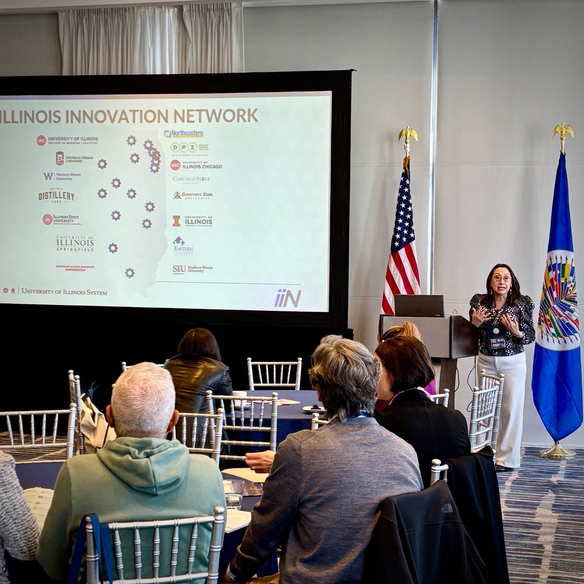 ILInnoNetwork's tweet photo. Sunday kicked off the 20th edition of the Americas Competitiveness Exchange (ACE) as #ACEIllinois 2025 welcomed more than 60 delegates from the Americas and partner nations to Chicago for the six-day event. https://t.co/98S6NoN1wC