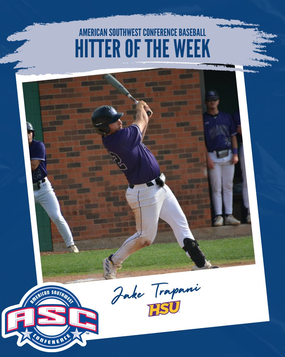 American Southwest (@asc_sports) on Twitter photo BSB | Hitter of the Week
āJake Trapaniā
Read more: ascsports.org/news/2025/4/28ā¦
#ascsports #ascbaseball #d3baseball | <a href="/HSUAthletics/">HSU Athletics</a> BSB | Hitter of the Week
āJake Trapaniā
Read more: ascsports.org/news/2025/4/28ā¦
#ascsports #ascbaseball #d3baseball | <a href="/HSUAthletics/">HSU Athletics</a>