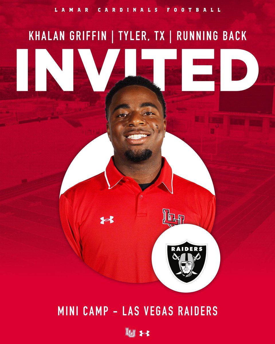 Crystal Petry (@crystalpetry) on Twitter photo Just want to shout 🗣CONGRATULATIONS TO my podcast guest, <a href="/LamarFootball/">Lamar University Football</a> rushing leader, all academic <a href="/iamkjg/">Khalan Griffin</a> for getting the invite for <a href="/Raiders/">Las Vegas Raiders</a> mini camp! Earned not given! Deut. 3:18 "The Lord Himself will go before you & be with you." Can't wait to get me some black & silver Just want to shout 🗣CONGRATULATIONS TO my podcast guest, <a href="/LamarFootball/">Lamar University Football</a> rushing leader, all academic <a href="/iamkjg/">Khalan Griffin</a> for getting the invite for <a href="/Raiders/">Las Vegas Raiders</a> mini camp! Earned not given! Deut. 3:18 "The Lord Himself will go before you & be with you." Can't wait to get me some black & silver