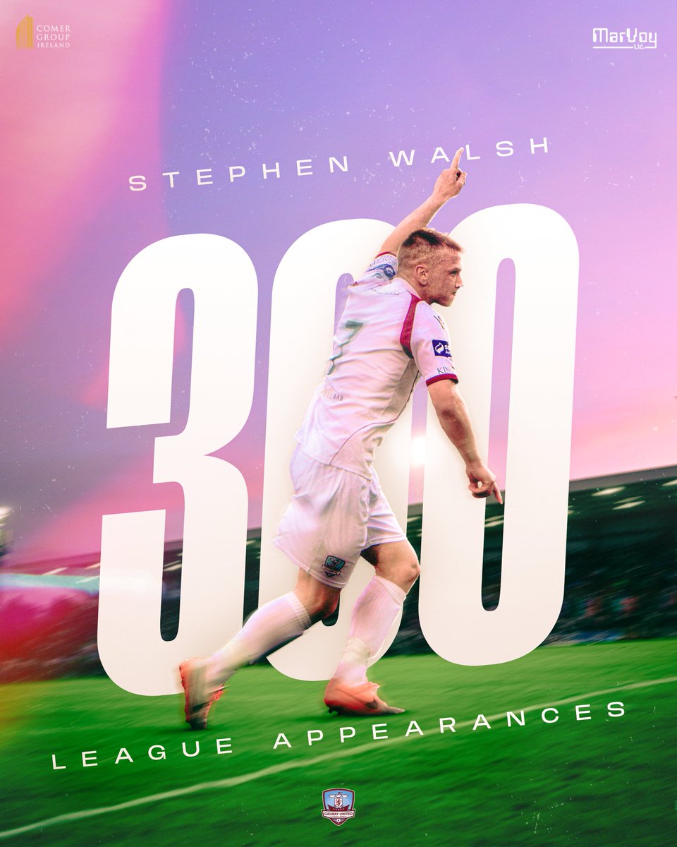 Gaillimh Aontaithe 🇱🇻 (@galwayunitedfc) on Twitter photo The one, the only. 👑
Stephen Walsh made his 300th league appearance for Galway United in Friday night's victory against Drogheda - a club record 🇱🇻
Comhghairdeas, Stephen 👏
#ItsATribalThing | #GUFC2025 | <a href="/marvoyltd/">MarvoyOfficeSupplies</a> The one, the only. 👑
Stephen Walsh made his 300th league appearance for Galway United in Friday night's victory against Drogheda - a club record 🇱🇻
Comhghairdeas, Stephen 👏
#ItsATribalThing | #GUFC2025 | <a href="/marvoyltd/">MarvoyOfficeSupplies</a>