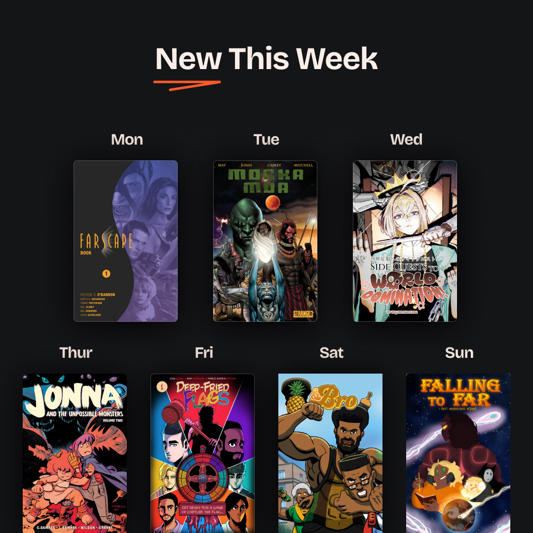 This week on GlobalComix, we have new arrivals from <a href="/Archaia/">Archaia</a>, <a href="/strangercomics/">Stranger Comics / Niobe Kickstarter March 22</a>, <a href="/OniPress/">Oni Press</a>, and many independent creators.

Do you have a new or updated series dropping this week? Share details and find links to read/add to your library in the 🧵 below!