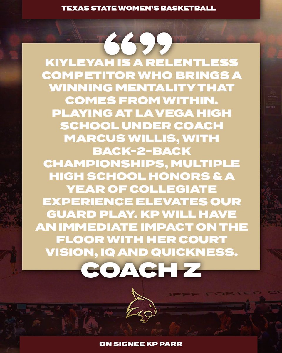Texas State WBB (@txstatewbb) on Twitter photo ๐๐ข๐ ๐ง๐๐ ๐๏ธ
Welcome to the Bobcat Family, <a href="/kiyleyahh/">Kiyleyah โKpโ Parr</a> ๐ผ
๐ฐ tinyurl.com/mpp8uerd ๐๐ข๐ ๐ง๐๐ ๐๏ธ
Welcome to the Bobcat Family, <a href="/kiyleyahh/">Kiyleyah โKpโ Parr</a> ๐ผ
๐ฐ tinyurl.com/mpp8uerd