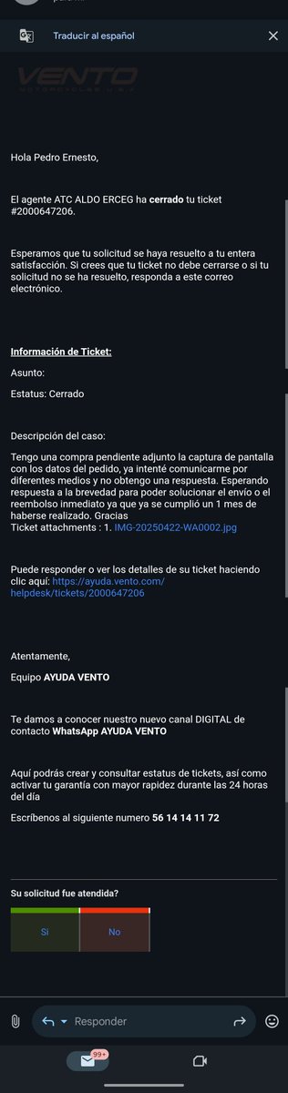 ratonjam's tweet photo. @motosvento @AtencionProfeco @Profeco Todo el tiempo es lo mismo, no importa a dónde se comunique con @motosvento te dan el avionazo, tendré que proceder con @Profeco ya que no dan solución, ni 5 minutos paso y ya cerraron mi caso. https://t.co/1XvsVrP5A3