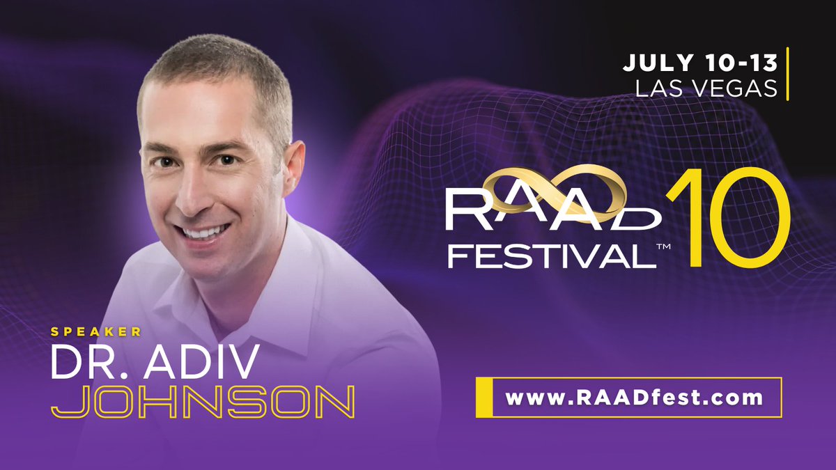 Welcome Dr. Adiv Johnson (<a href="/tally_health/">Tally Health</a>) to RAADfest 2025!
<a href="/JamesRstrole/">James Strole</a> <a href="/aubreydegrey/">Aubrey de Grey</a>
<a href="/rlecoalition/">Coalition for Radical Life Extension</a> <a href="/LongevityEVF/">Longevity Escape Velocity Foundation</a>
raadfest.com