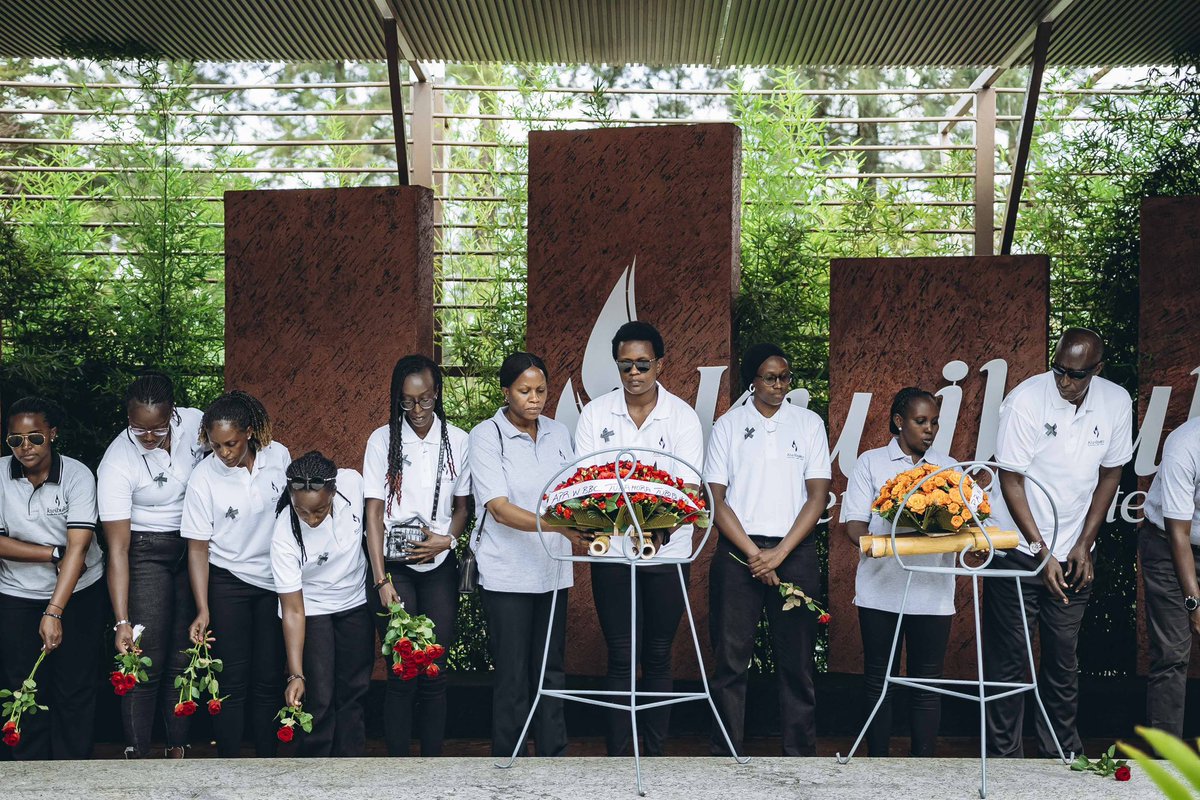 AprWomenbbc's tweet photo. In photos📸:  Today at Kigali Genocide Memorial, Leaders,Players and staff of APR Women Basketball  are here to honor and remember the victims of the 1994 Genocide against the Tutsi https://t.co/uHABlXMB6h