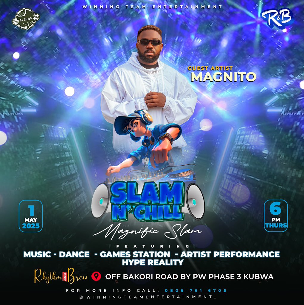 djslam70's tweet photo. This Thursday all road leads to #slamnchill with all the best in the industry 

@plug_rich625188 
@annydgram 
@Goldenwayne7 
@deejaymurf 
@magmoosir 

#Slamnchill https://t.co/DAtswTZAja