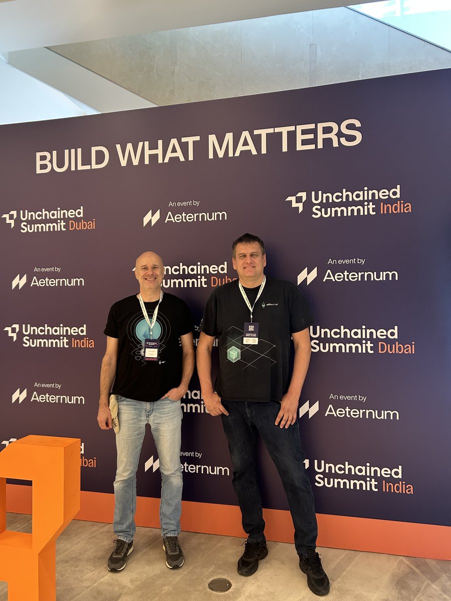 .<a href="/SrdjanVukmirovi/">Srdjan Vukmirovic</a>, <a href="/CapkoDarko/">Darko Capko</a>, and <a href="/VladimirDobric1/">Vladimir Dobric</a> from <a href="/ethernal_tech/">Ethernal</a>, with Joel Curado from <a href="/DistliApp/">Distli</a> at the <a href="/UnchainedSummit/">Unchained Summit</a> Dubai 2025.

<a href="/UnchainedSummit/">Unchained Summit</a> Dubai 2025 – the meeting point of Web 3.0 innovation and real-world capital.

Fireside Chat:
🎙 "Bringing Web 3.0 to