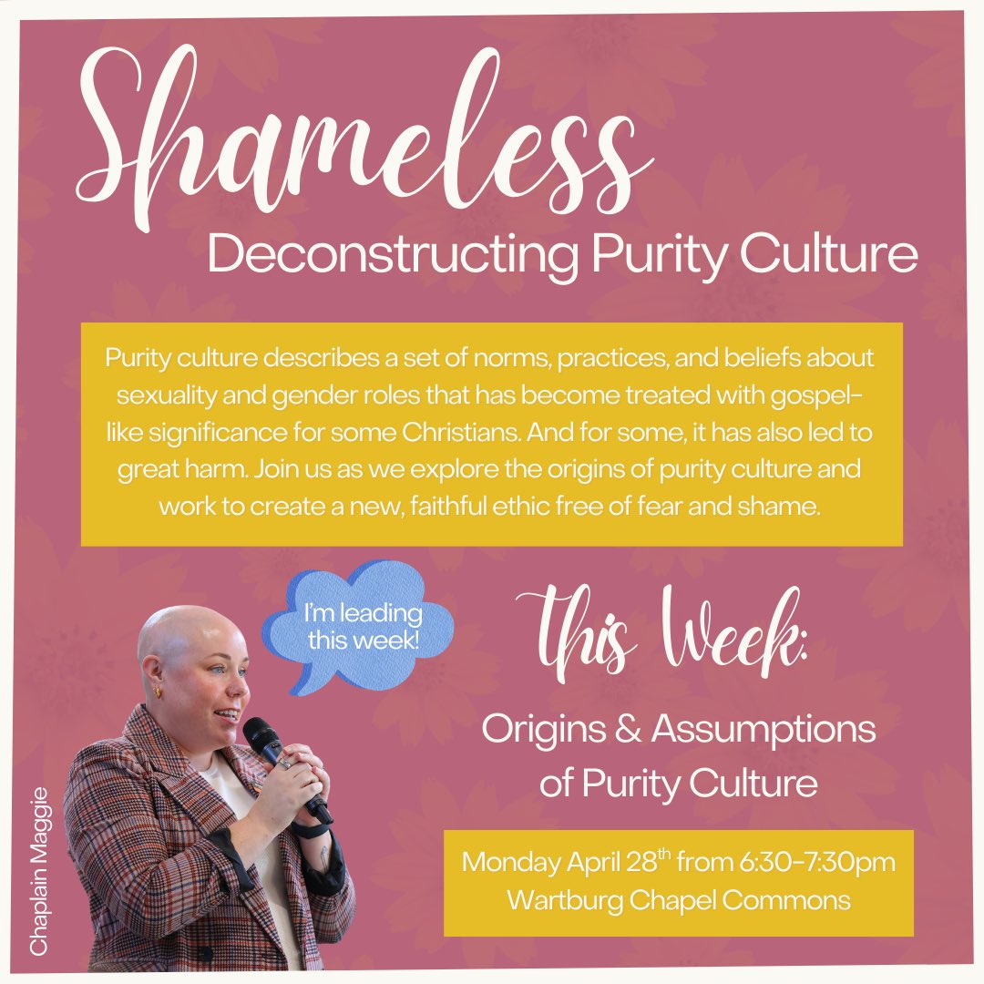 See you at 6:30pm tonight in the Chapel Commons!