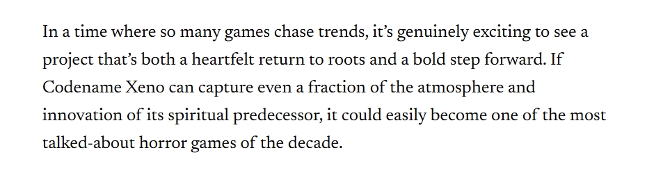 So proud of the feedback we are getting on gaming sites for #xeno thank you everyone! I have not seen this much excitement since coding #avp 

#videogames #survival #horror #GamingNews #GamingCommunity