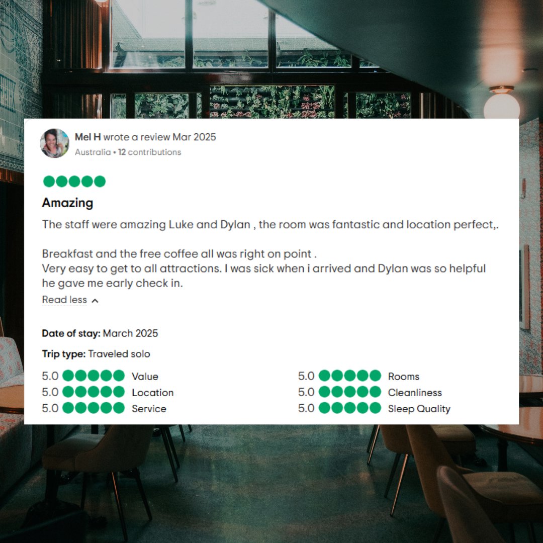 HotelHugoSoHo's tweet photo. Good vibes, great stays! 🎉 Thank you for the love and the amazing review. We’re all about making your NYC experience unforgettable! See you again soon at Hotel Hugo Soho. 💙🏙️ 

#GuestLove #HotelHugo #NYC #Soho #HotelStay https://t.co/L8fYg5Hc5o