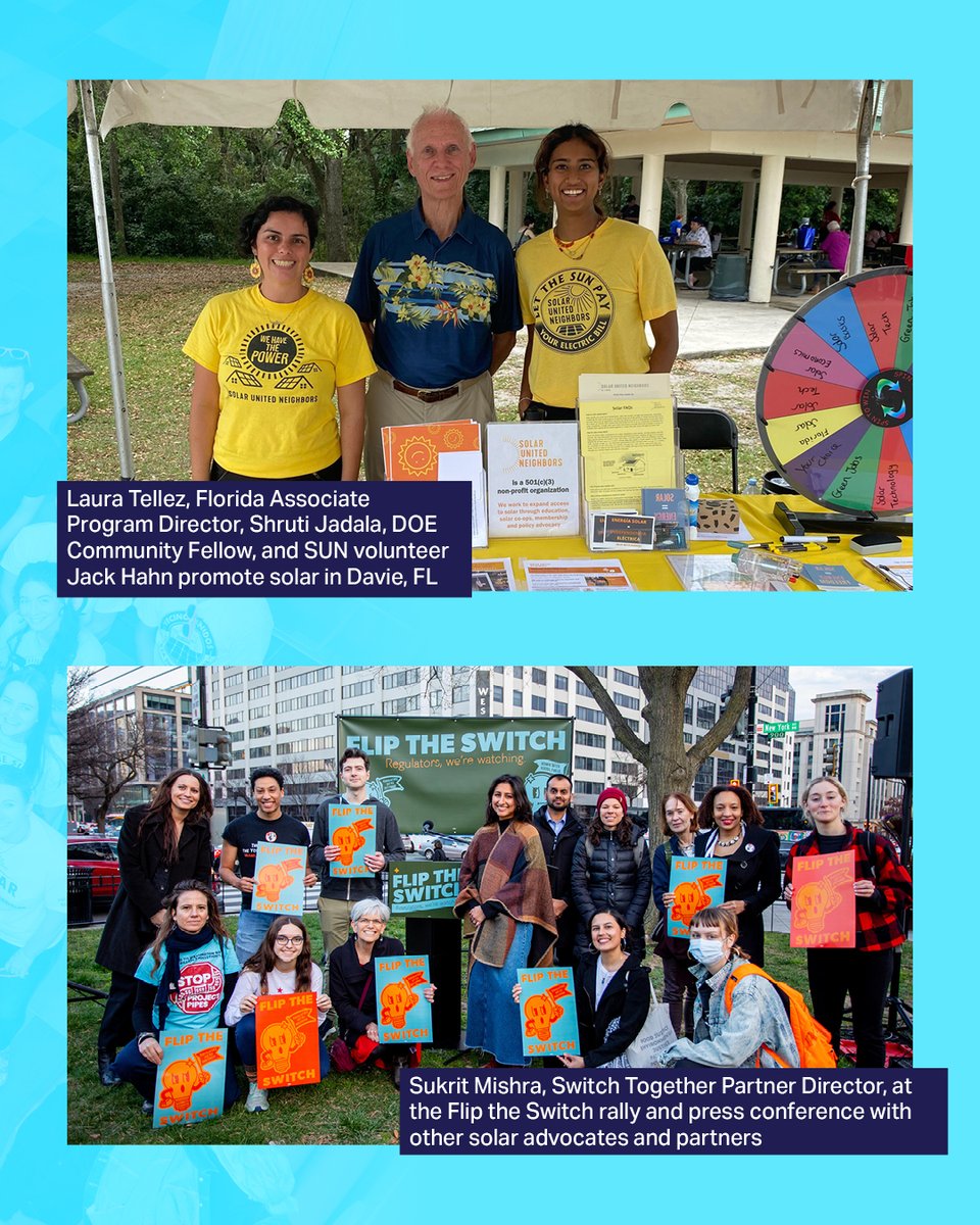 SolarNeighbors's tweet photo. Around the country, the Solar United Neighbors team is educating others on the benefits of going solar. ☀️

Read more about their impact in our 2024 Annual Report: https://t.co/wZySCSX0R6 https://t.co/pIjwgIHl2g