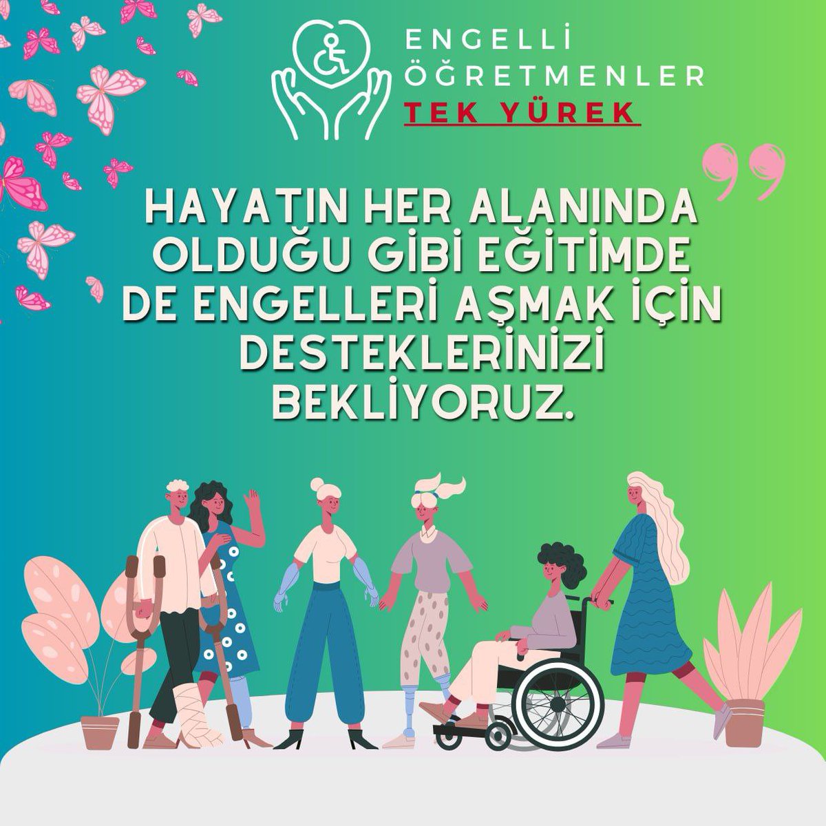 <a href="/RTErdogan/">Recep Tayyip Erdoğan</a> Biz görevimize hazırız!
Başvurusunu tamamlayan engelli öğretmenlerimize toplu atama istiyoruz!🙏🙏🙏🙏
#EngelliÖğretmenlereTamAtama
<a href="/RTErdogan/">Recep Tayyip Erdoğan</a> <a href="/EmineErdogan/">Emine Erdoğan</a> <a href="/Yusuf__Tekin/">Yusuf Tekin</a>