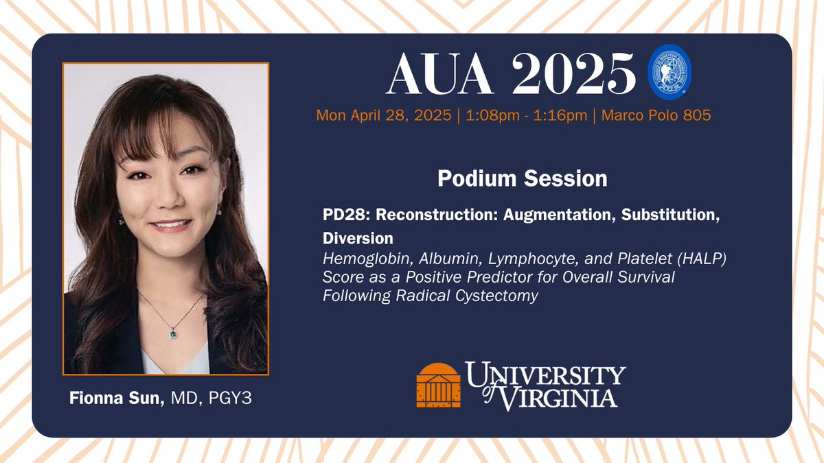UVA Urology (@uvaurology) on Twitter photo Hurry! You still have 5 minutes to make it to see our incredible PGY3 <a href="/Fionna_Sun/">Fionna Sun</a> speaking on #HALP! #AUA25 Hurry! You still have 5 minutes to make it to see our incredible PGY3 <a href="/Fionna_Sun/">Fionna Sun</a> speaking on #HALP! #AUA25