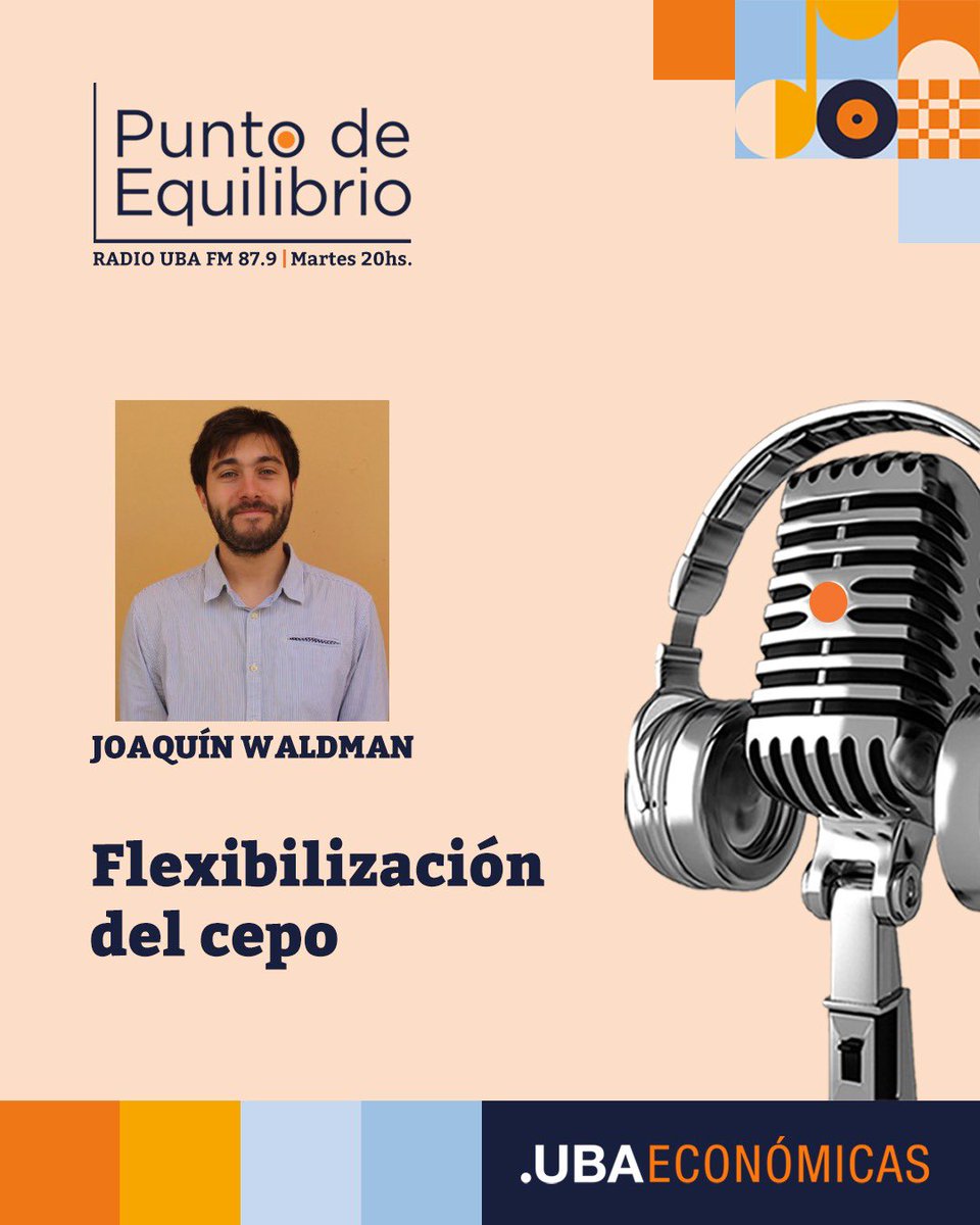 UBAeconomicas's tweet photo. Mañana en @PEquilibrioUBA nos visita Andrés López, Director del IIEP UBA CONICET. Además, disfrutaremos de la columna “Macroeconomía” con Joaquín Waldman, Licenciado en Economía. #uba #fceuba #RadioUBA @RadioUBA @Iron_Hic_Man @jimesf @JoacoWaldman @anlopez1962 https://t.co/wEzezG3VyO