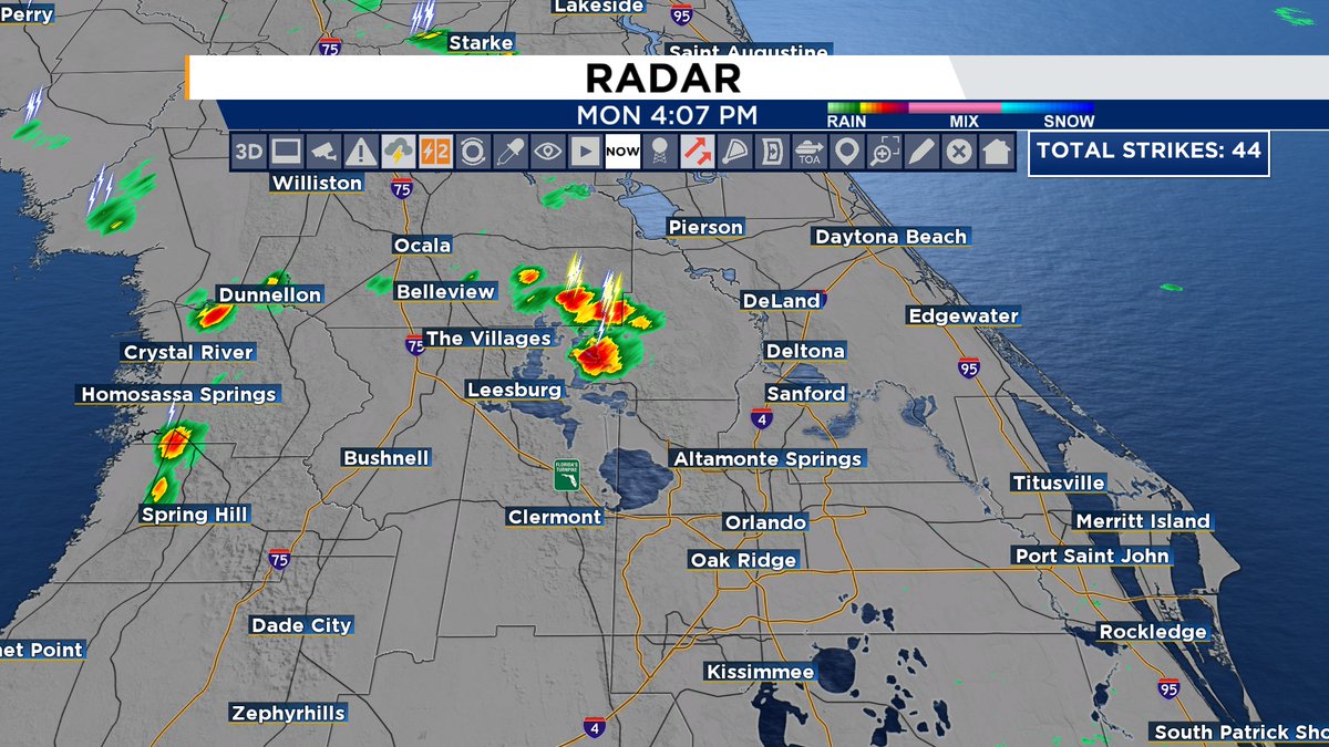 More storms firing up! Most of these stay west of Orlando. Will likley see more develop closer to I-75 through the evening.