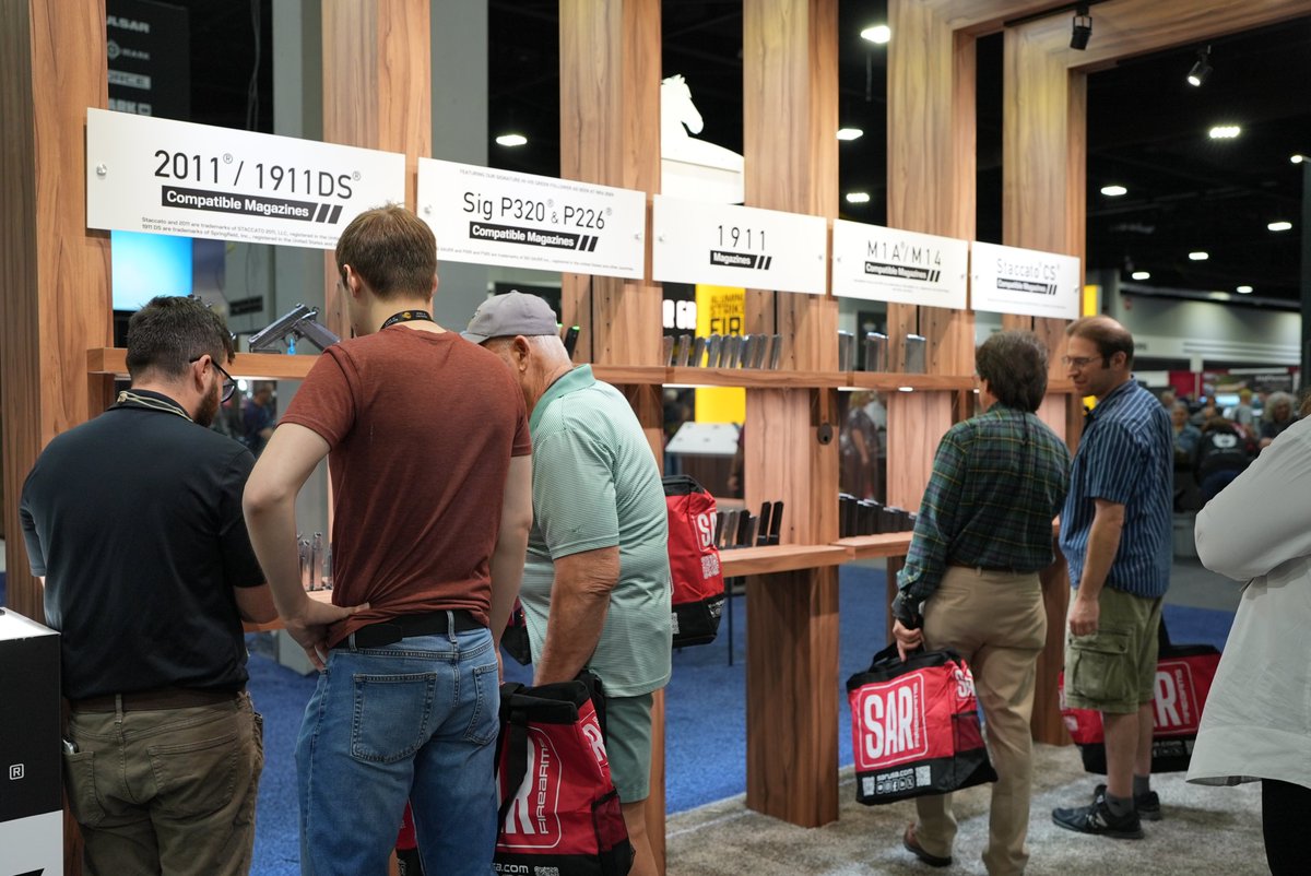 Check_MateMags's tweet photo. 🚨 NRA 2025 was WILD—check out these moments! 🚨 Our booth was non-stop action, from showing off the 1911 Double Stack UHC Magazine to meeting awesome 2A fans. Big thanks to everyone who visited Booth 1545! What was your favorite NRA highlight? Reply below! 💪 [Thread 1/2] https://t.co/QDIMfBfut3