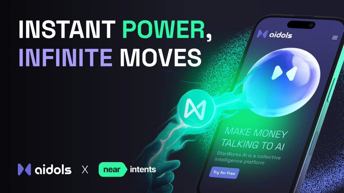 LOK07_'s tweet photo. Instant Power, Infinite Moves.
AIDOLS x NEAR Intents is the future of crypto:
❌ No signatures. No delays.
✔️ Just declare what you want — AI agents + blockchain solvers make it happen.
In the next bull run, speed = survival.
Don't miss a single opportunity.
#AIDOLS #NEAR https://t.co/rYdYe4dKsz