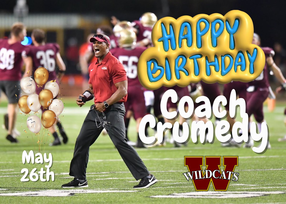 Cy Woods Athletics 212 (@cw_athletics) on Twitter photo Today we are sending birthday wishes to Coach Crumedy of <a href="/CyWoodsTrack/">Cy Woods Boys Track & Field</a> and <a href="/CyWoodsFB212/">Cy Woods Football</a> !! Have a good one, Coach!! Today we are sending birthday wishes to Coach Crumedy of <a href="/CyWoodsTrack/">Cy Woods Boys Track & Field</a> and <a href="/CyWoodsFB212/">Cy Woods Football</a> !! Have a good one, Coach!!