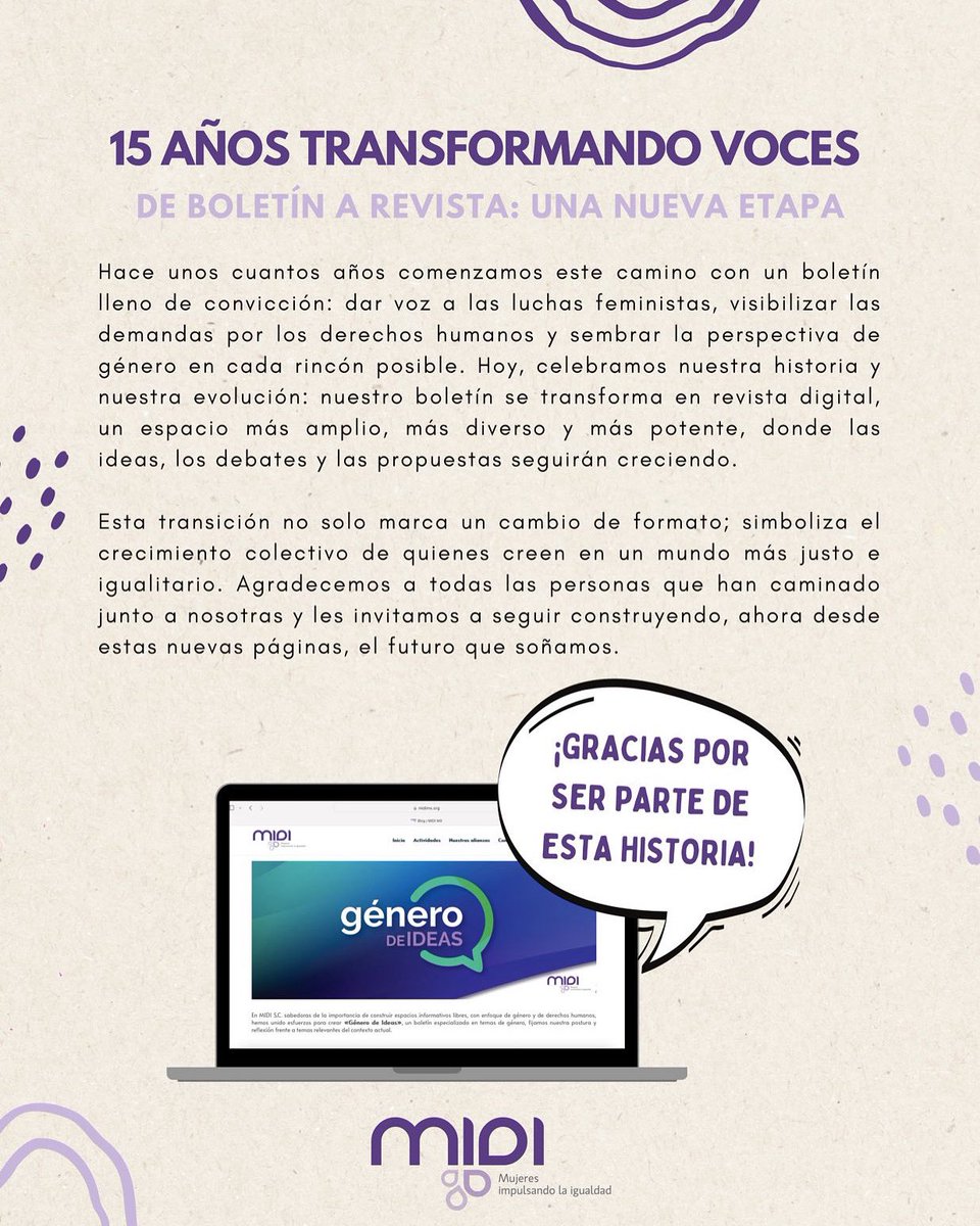 midi_orgmx's tweet photo. ¡Hoy damos un paso más! Nuestro boletín evoluciona y se transforma en revista digital renovada y vibrante, ✨🎉. 

No te pierdas el lanzamiento a las 16:00 del día de hoy. https://t.co/htwjWRAdgq