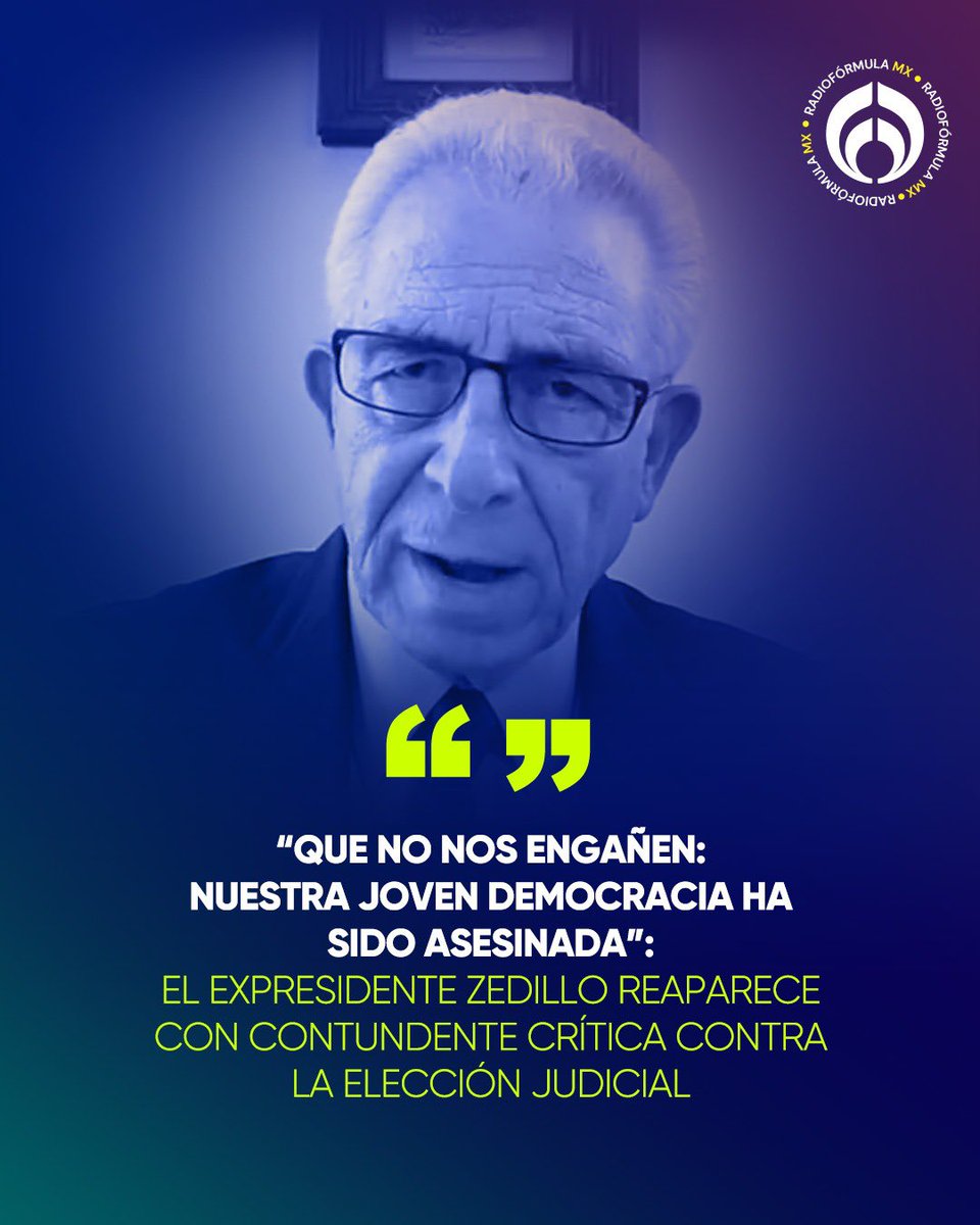 Si hace 10 años nos hubieran dicho que nuestra joven democracia llegaría a sin fin en el 2025, me hubiese costado trabajo creerlo.

Lo advertimos durante años, López Obrador representaba un peligro para México. 

Coincido con el Dr. Zedillo, la democracia en México ha sido