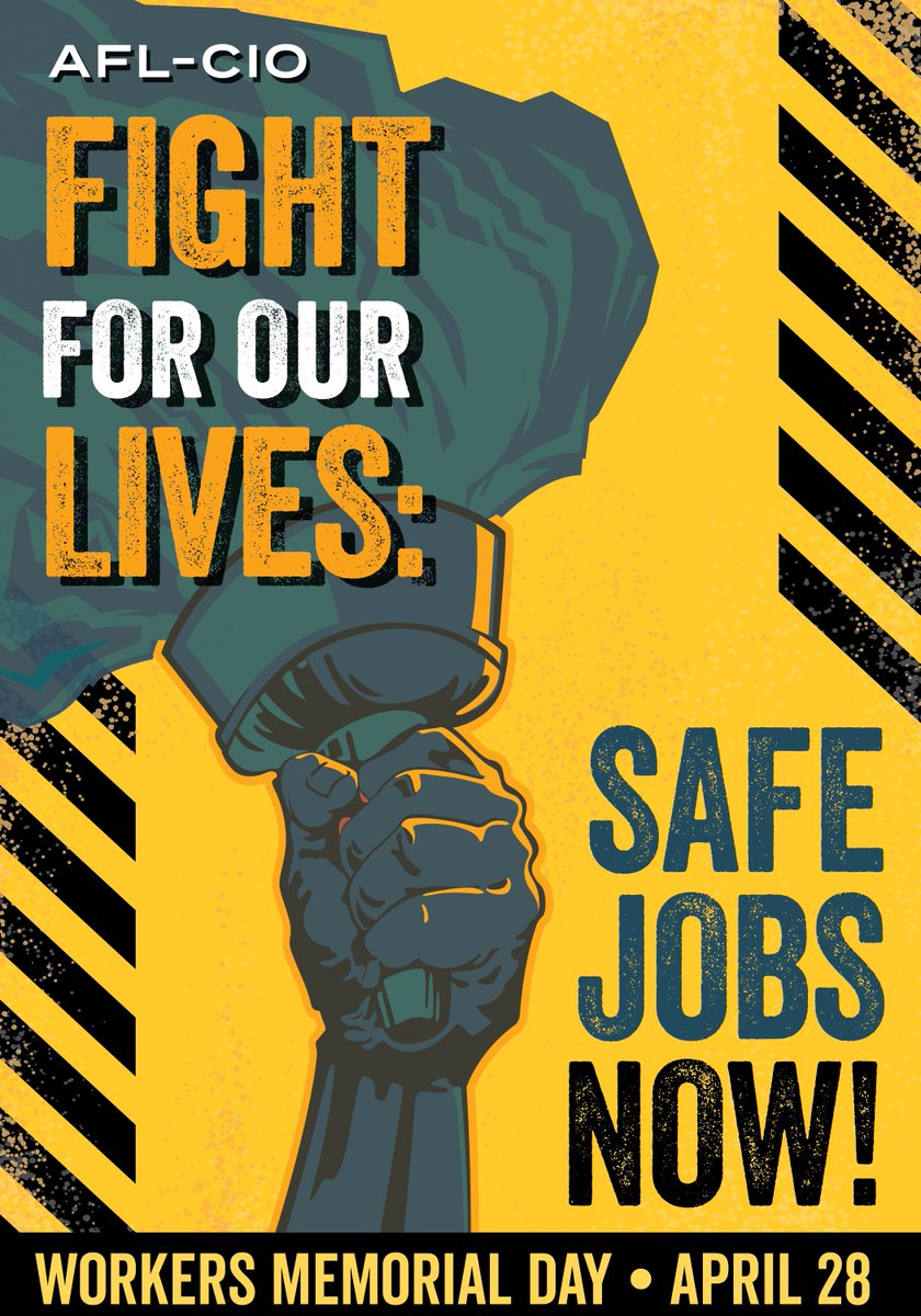 Today on Workers Memorial Day, we're fighting for our lives. In the halls of government to the shop floor, we're fighting to protect our fundamental right to a safe job.