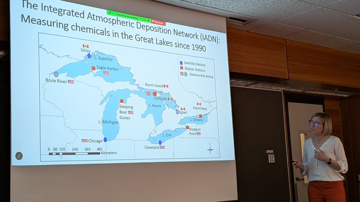 PurdueFNR's tweet photo. Thank you to Dr. @venier_marta from @IUBloomington's O’Neill School of Public &amp; Environmental Affairs for sharing about PFAS in the Great Lakes and the atmosphere. It was a great way to wrap up our FNR Spring Seminar series. https://t.co/7PMDSLWTYp