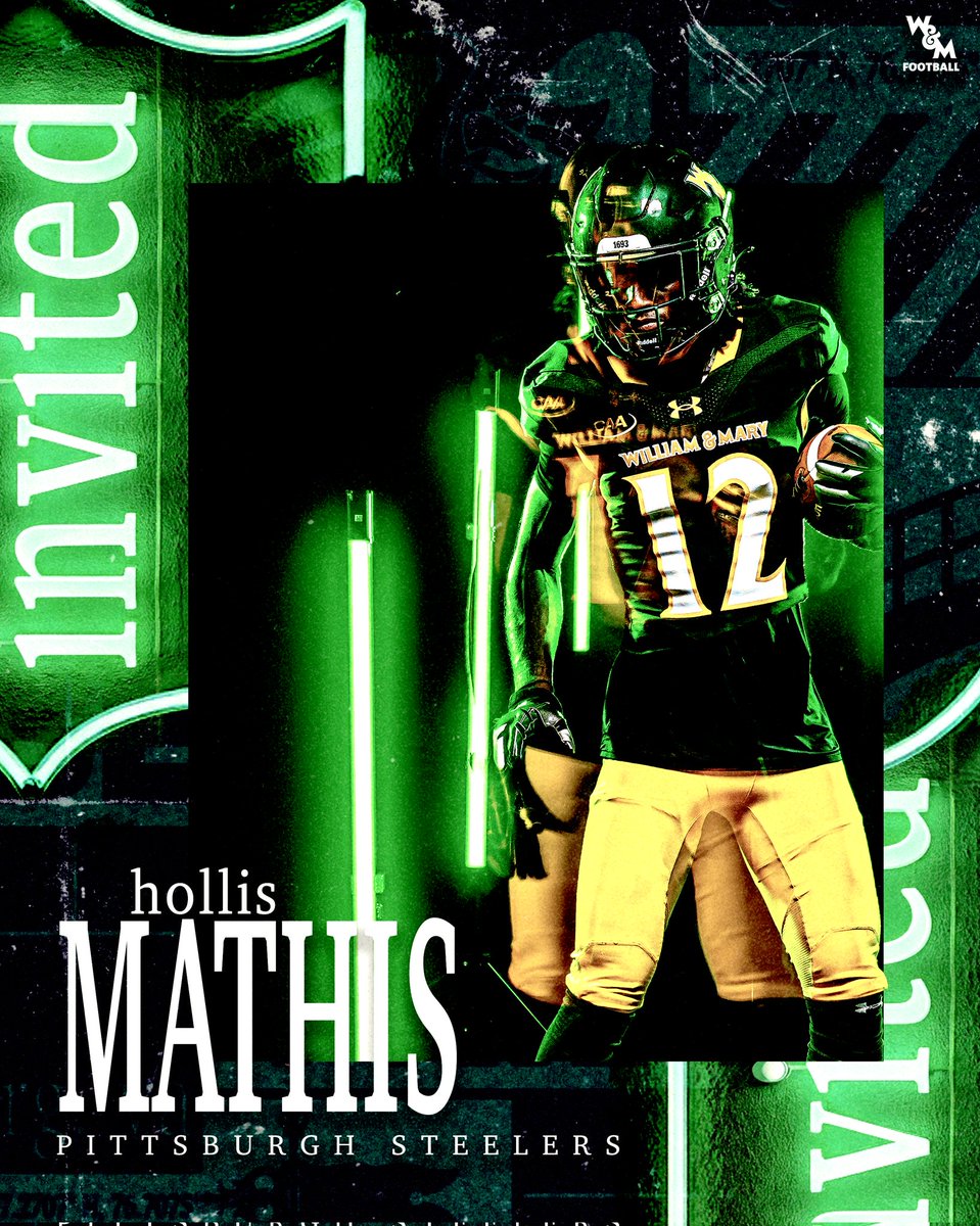 William & Mary Tribe Football (@wmtribefootball) on Twitter photo The 'Burg ➡️ The 'Burgh
Congrats to <a href="/hollywoodmathis/">Hollis Mathis 1️⃣2️⃣</a> - a rookie mini camp invitee for the <a href="/steelers/">Pittsburgh Steelers</a>!
#GoTribe | #HereWeGo The 'Burg ➡️ The 'Burgh
Congrats to <a href="/hollywoodmathis/">Hollis Mathis 1️⃣2️⃣</a> - a rookie mini camp invitee for the <a href="/steelers/">Pittsburgh Steelers</a>!
#GoTribe | #HereWeGo