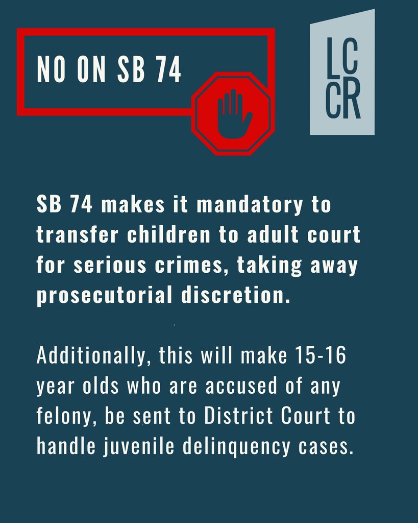 LAKidsRights's tweet image. SB 74 sends 15- and 16-year-olds accused of any felony straight to adult court.   

We just voted no on something very similar because we KNOW this isn&apos;t what is best for our kids. Now they&apos;re trying again. Take action: lakidsrights.org/6447-2/